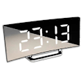 Miniatyrbild 1 av 5: Tum Digital Väckarklocka Böjd Dimbar LED Elektronisk Siffra VIT One Size[GKS]