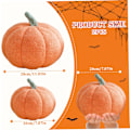 Miniatyrbilde 2 av 5: Slengeputer Pumpa Skastpute 2-pakke Pumpa Skastpute Myk Halloween Slengeputer Søt 3D-simulering Gresskar Sofa Skastpute Halloween Dekor Oransje