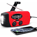 Miniatyrbilde 1 av 5: Dynamo Radio, BR-Vie 2000mAh AM/FM/NOAA Solcelle Håndsveiv Radio, Bærbar Nødradio Lommelykt Mobiltelefonlader, SOS for Utendørs Nødsituasjoner
