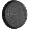 Miniatyrbilde 6 av 8: Rundt Brett Dekorativt Brett Svart Tre Rund Form Massivt Tre Te Kaffe Snacks Mat Måltid Serveringsbrett Tallerken Restaurantbrett 30cm (12.8\")