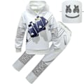 Pikkukuva 3 / 3: Barn Pojat Tytöt Marshmello Dj Led Mask Huppari Cosplay Puvut Juhliin Fa H 150 9-10 Vuotta