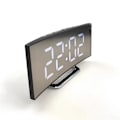 Miniatyrbild 4 av 5: Tum Digital Väckarklocka Böjd Dimbar LED Elektronisk Siffra VIT One Size[GKS]