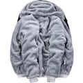 Miniatyrbilde 2 av 6: Herre Pullover Termisk Sherpa Fôret Jumper Jakker Vinter Trening Fleece Hoodie Full Zip Ull Varm Tykk Jakker Yttertøy 63 Mørk Grå 63dark Gray S