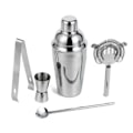 Miniatyrbillede 1 af 3: 5-delt Cocktailsæt, Barsæt, Cocktail Shaker 350/550/750ml Tilgængelig - Rustfrit Stål Sølv[mo] 750ML Set