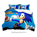 Miniatyrbild 2 av 4: 135*200 Tvådelad Sonic Sonic Cartoon och Animationslakan och Täcke Set