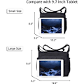 Miniatyrbillede 2 af 5: (S, Sort) Dame Nylon Messenger Taske Vandtæt Multi-lomme Me
