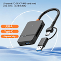 Miniatyrbilde 4 av 5: USB C USB 3.0 Kortleser - USB til MS USB 3.0 Adapter - Kameravisning for Telefon/Laptop/PC