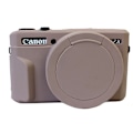 Miniatyrbillede 1 af 4: Aftagelig silikone objektivdæksel til Canon G7x Mark II, grå