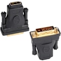 Pikkukuva 1 / 5: DVI–HDMI-sovitin (2 kpl), kullattu DVI (DVI D) uros–HDMI naaras -muunninsovitin, kaksisuuntainen tuki 3D 4K ARC Ethernetille