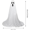 Miniatyrbillede 5 af 5: Udendørs Spøgelsesdekorationer, Spøgelsesdekorationer Udendørs - Store Halloween Havedekorationer Spøgelse, Hvidt Stof Spøgelse Veranda Pynt til Hjemmet med LED A