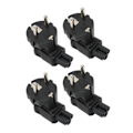 Miniatyrbillede 3 af 8: 4 stk. EU4.8MM til IEC320 C5 Strømadapter Universal Standard Computer Strømadapter EU Stik 100-250V