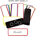 Miniatyrbillede 2 af 5: 54-pak whiteboard magneter, 9 farver - 29 x 79 mm - skrivbare magneter