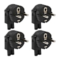 Miniatyrbillede 6 af 8: 4 stk. EU4.8MM til IEC320 C5 Strømadapter Universal Standard Computer Strømadapter EU Stik 100-250V