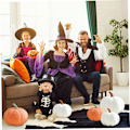 Miniatyrbilde 5 av 5: Slengeputer Pumpa Skastpute 2-pakke Pumpa Skastpute Myk Halloween Slengeputer Søt 3D-simulering Gresskar Sofa Skastpute Halloween Dekor Oransje