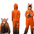 Pikkukuva 1 / 5: Barn Pojke Turning Red Cosplay Kostym Djur Röd Panda Jumpsuit 110cm
