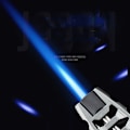 Miniatyrbillede 2 af 6: Turbinefakkel lighter Jet Flame Solar Beam Torch Jordens varmeste lommelygte Vindtæt sort kulfiber walnut