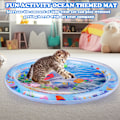 Miniatyrbild 4 av 5: Vattensensorisk lekmatta för katter, Kattleksaker för uttråkade innekatter, Cat Kicker Leksaker Självlekmatta, Interaktiva leksaker för katter