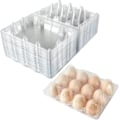 Miniatyrbild 1 av 5: 100 st 12 Fack Vakteläggkartong Återanvändbar Vakteläggsförpackning Äggbehållare Transparent Kylskåpsbehållare Mini Äggdispenser med Lock för Kylskåp【mo】
