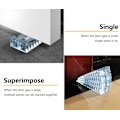 Pikkukuva 2 / 4: 4-pack transparenta dörrstoppar i gummi, premium dörrkil, halkfri dörrstopp, silikon dörrstopp, kraftig transparent dörrstopp
