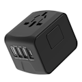 Miniatyrbillede 1 af 5: Universal International 5 i 1 med 3,5A 2xUSB-A og 2xUSB C, vægadapter og verdensomspændende AC-stik til Europa Usa Uk Aus Asien