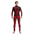Miniatyrbillede 2 af 5: Wolverine-kostume til mænd, superheltekostume til drenge, Halloween-cosplay-kostume rød Red XL