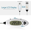 Miniatyrbillede 4 af 5: Digitalt Køkkentermometer med Lang Sonde, 5 Sekunders Øjeblikkelig Aflæsning, Stor LCD-Skærm, Kødtermometer, Grilning, Bagning, Badevand[mo]