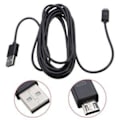 Miniatyrbillede 5 af 5: 2-pak Playstation 4 / PS4 Ladekabel til controller 3m Sort[mo]