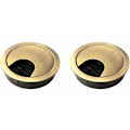 Miniatyrbillede 1 af 4: 2 x Kabelgennemføringer til Skriveborde og Bordplader - Bronze 60mm[mo]