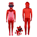Miniatyrbilde 1 av 2: Cosplay Smiling Critters Klær,Picky Piggy,DogDay,iptv spanien Jumpsuit Halloween Karneval Fest Kjole Opp Dräkt För Barn Vuxna Bobby Bearhug Bobby Bearhug 160