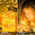 Miniatyrbillede 2 af 5: 12x Fe-lyskæder, 3M 30LED Mikro Fe-lyskæder, Vandtæt Kobbertråd, Jule Halloween Indendørs/Udendørs Dekoration DIY (Varm Hvid)
