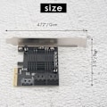 Miniatyrbillede 5 af 5: TS-Pcie til 5-Port Sata Iii 6 Gbps Sata Controller Udvidelseskort Computer Chassis Adapterkort Jmb585[mo]