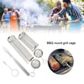 Miniatyrbillede 4 af 5: 4-pak grillkurve i rustfrit stål med håndtag Small 4pcs