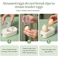 Miniatyrbilde 4 av 5: HK Elektrisk Eggkoker - Kompakt Dampkoker for 2 Egg, Kok Mjuke, Medium og Hårde - Beste Eggkoker