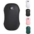 Miniatyrbillede 1 af 5: Genopladelige håndvarmere, elektriske håndvarmere, 2 i 1 genanvendelige elektriske bærbare lommevarmere USB 6000mAh Power Bank Sort