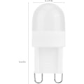 Miniatyrbillede 8 af 8: 10 stk. LED Dæmpbar Pære, G9 150LM 1.5W 2LED Varmt Lys Øjenbeskyttelse LED Pærer, 30 Watt Halogen Ækvivalent til Lysekrone Væglampe