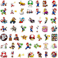 Miniatyrbillede 7 af 7: 100 stk Super Mario klistermærker til vandflasker
