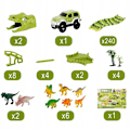 Miniatyrbild 3 av 6: Stor Bilbana för Barn - Dinosaurie Grön green 1390
