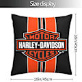 Miniatyrbillede 5 af 5: Bløde pudebetræk, Harley Davidson () Dekorativt stort firkantet vaskbart pyntepudebetræk til stue, sofa, soveværelse, hjem, bil