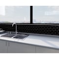 Pikkukuva 2 / 2: 10 kpl Itsekiinnittyviä 3D Seinälaattatarroja Itsekiinnittyviä Taustalevy Tarroja Keittiöön Musta (30,5 x 30,5 cm) NPTERBL