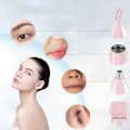 Miniatyrbilde 2 av 4: Bikinitrimmer for kvinner, 4-i-1 elektrisk barbermaskin for kvinner, oppladbar epilator damehår smertefri barbermaskin for bikiniområde/nese/armhule/øyenbryn/ansikt rosa