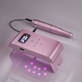 Miniatyrbilde 1 av 5: 18W Multifunksjonell Drill Neglelakk Lampe 2 i 1, Bærbar Elektrisk Poleringspenn, UV Neglelakk Lampe (Rose Gull)