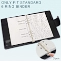 Miniatyrbillede 2 af 5: A6 Refill Papir, 3 pakker 100GSM Tykt Genopfyldeligt Papir 6 Hullers Indlæg Løst Papir 135 Ark (270 Sider)