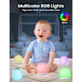 Miniatyrbillede 4 af 7: Børnenatlampe, genopladelig børnenatlampe med berøringskontrol, timer, 8 RGB farver lampe baby natlampe til børn