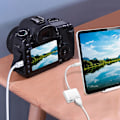Miniatyrbild 3 av 5: Saliop USB-adapter för iPhone/iPad, USB OTG-adapter och laddningsport 2 i 1, kameraadapter som stöder ljud/MIDI-gränssnitt och kortläsare