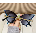 Miniatyrbillede 3 af 3: pc Butterfly Solbriller Lilla Solbriller til Kvinder Isblå