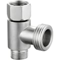 Miniatyrbillede 1 af 5: 3-vejs 3/8\" og 1/2\" 3-vejs adapter T-stykke rustfrit stål 3/8\" vandrør T-stik børstet nikkel