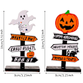 Miniatyrbillede 3 af 4: Halloween Dekoration Træ Pynt Græskar Spøgelse MiddagsBord Dekor B