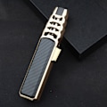 Miniatyrbillede 4 af 6: Turbinefakkel lighter Jet Flame Solar Beam Torch Jordens varmeste lommelygte Vindtæt sort kulfiber walnut