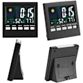 Miniatyrbild 3 av 6: Bärbar Klocka med Multifunktionell Display, Digital Termometer Väckarklocka för Inom- och Utomhusbruk (Svart)[mo]