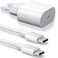 Miniatyrbilde 1 av 4: 20W USB-C hurtiglader + 20W 1M USB-C til USB-C-kabel for iPhone 15 Pro Max - iPhone 15 Plus - iPhone 15 Pro - iPhone 15-WELLNGS